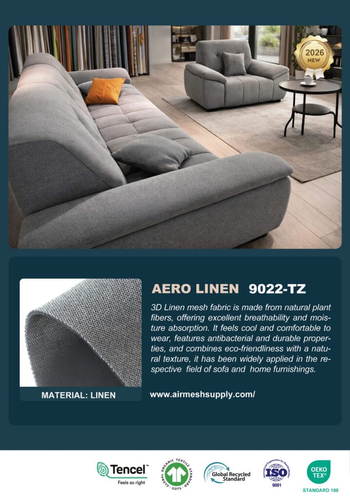 3D linen mesh fabric for sofa