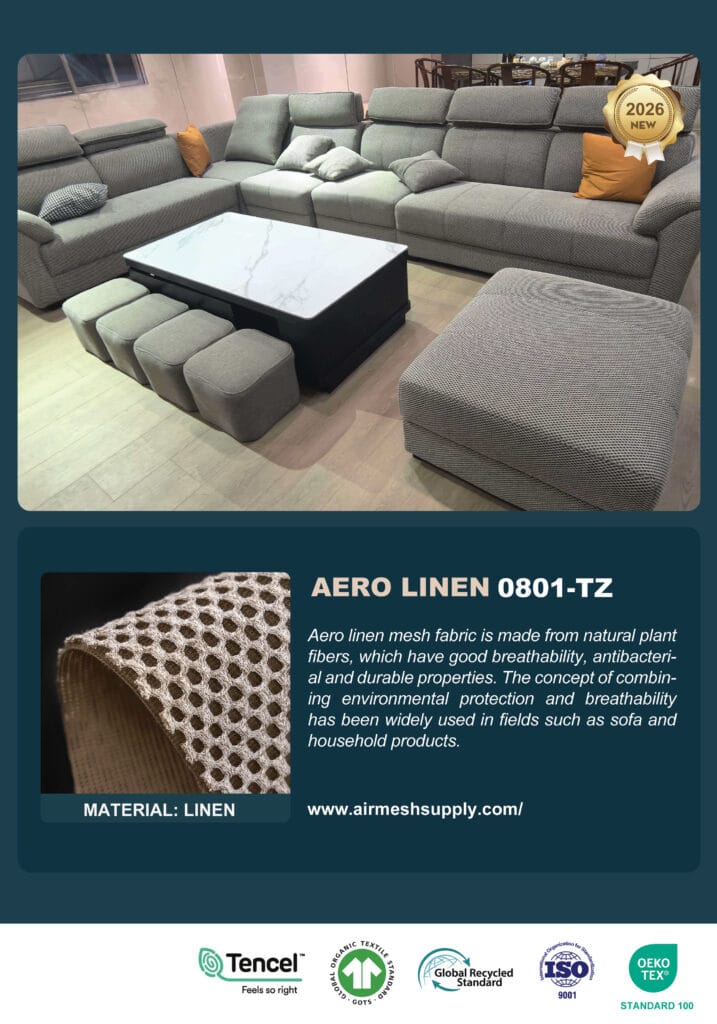 aero linen mesh fabric for sofa