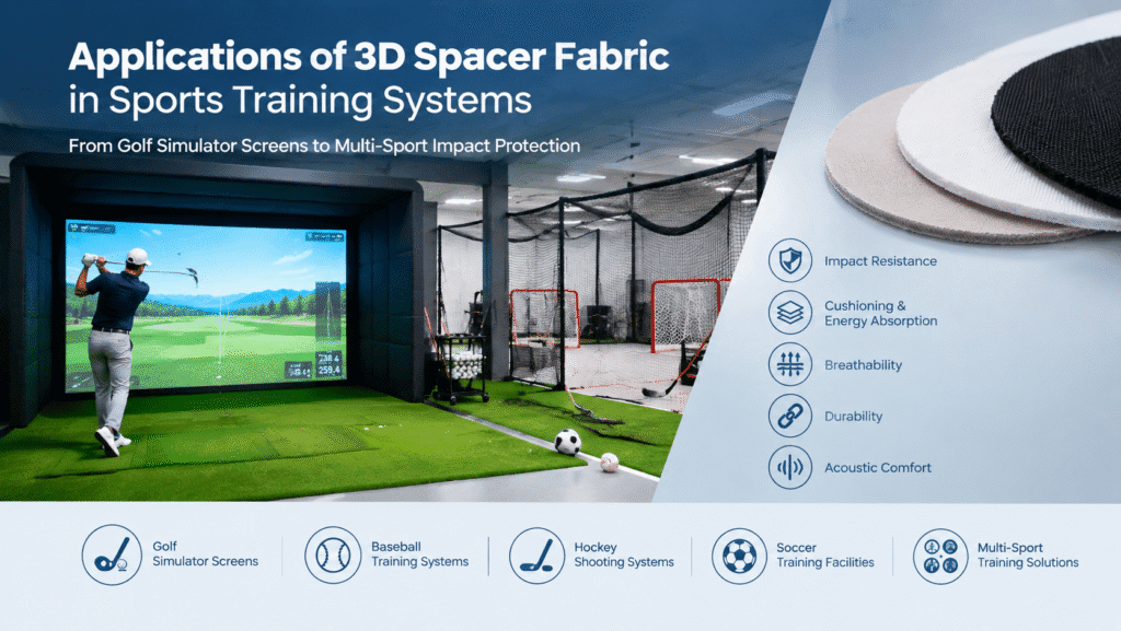 3D spacer fabric for sports training systems