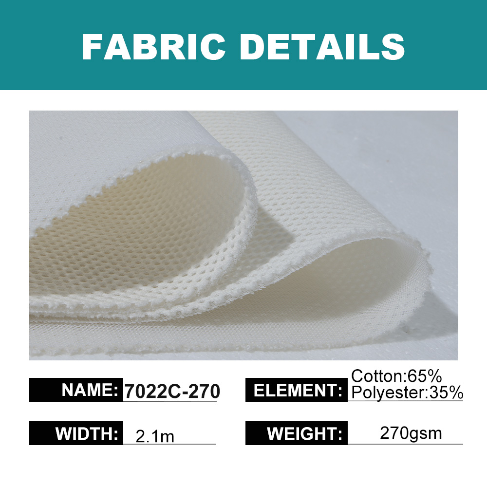 3D Spacer Mesh Fabric | Cotton Polyester Blend 7022C-270 | 270 GSM - Image 2