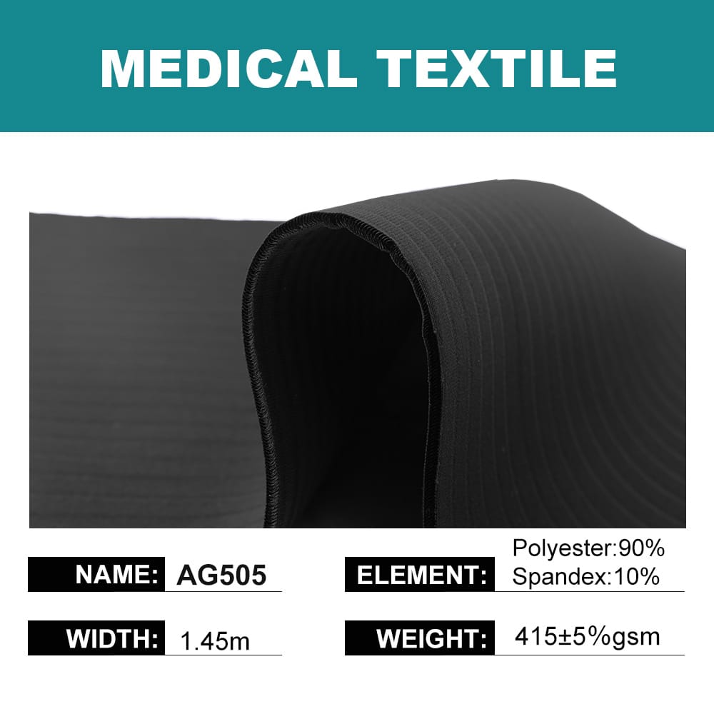 AG505 black breathable elastic support fabric specifications