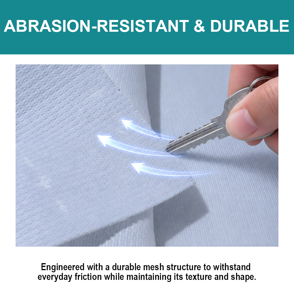 Abrasion resistance demonstration on mesh fabric