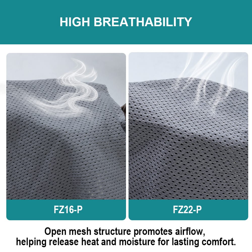 FZ16-P and FZ22-P breathable mesh fabric for airflow