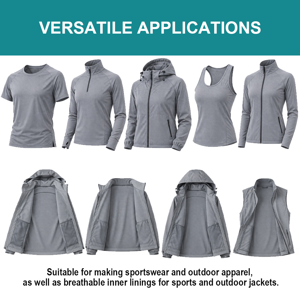 FZ20-P mesh fabric applications in sportswear and outdoor jackets