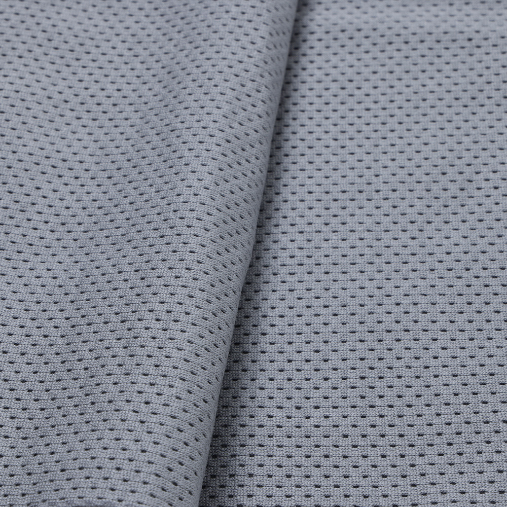 Moisture-wicking polypropylene mesh fabric close-up