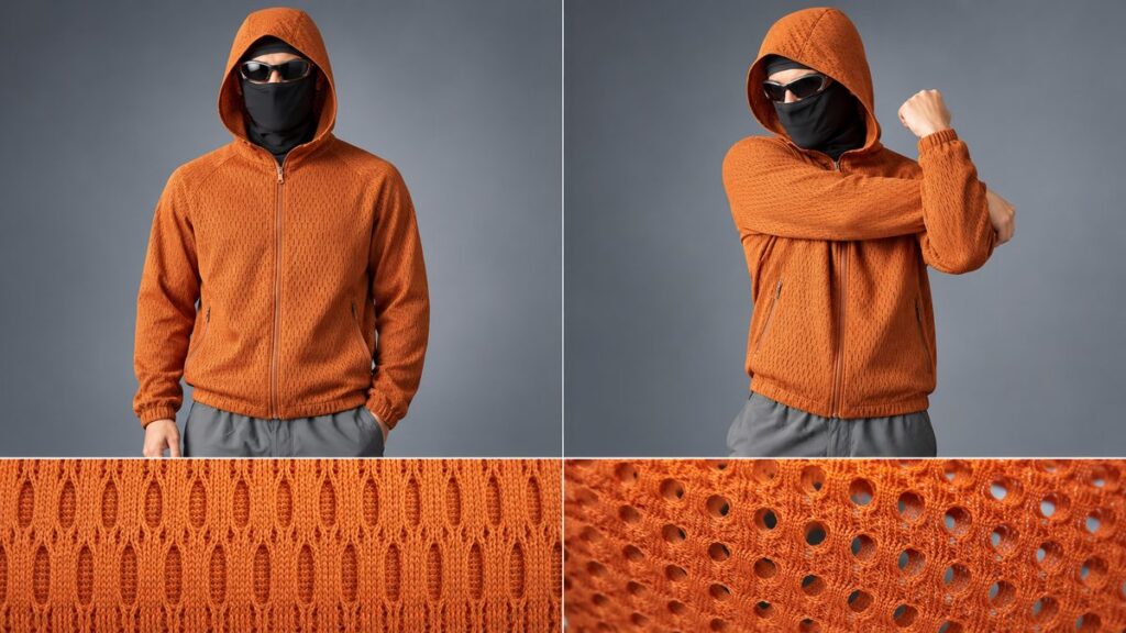 ZFY Kinetic Wind-Shielding Breathable Staggered Apertures spacer mesh fabric